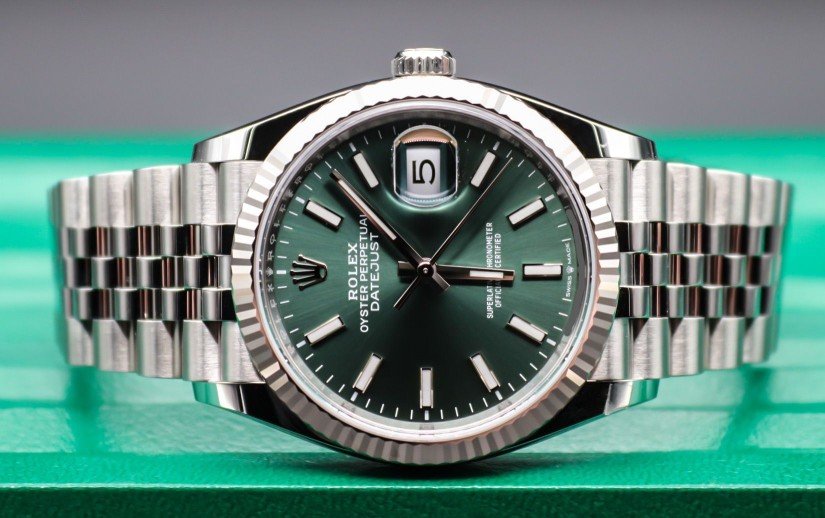 WhatsApp Image 2026-04-10 at 9.57.04 AM Rolex DateJust. 36mm. Mint Green. New! March 2026! 126234 - Image 1