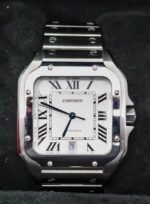 Cartier Santos. Large. White. WSSA0018 - Image 2