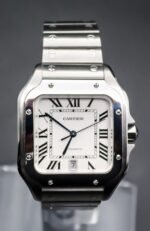 Cartier Santos. Large. White. WSSA0018 - Image 3
